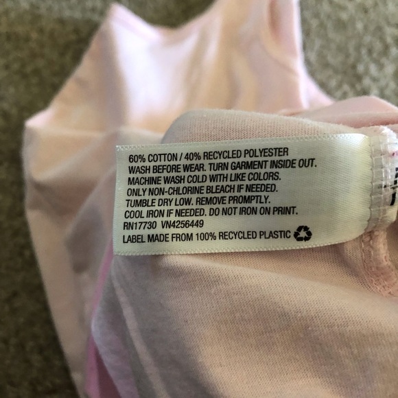 Cat & Jack pink unicorn graphic cotton blend tank top in size XS - Picture 2 of 4